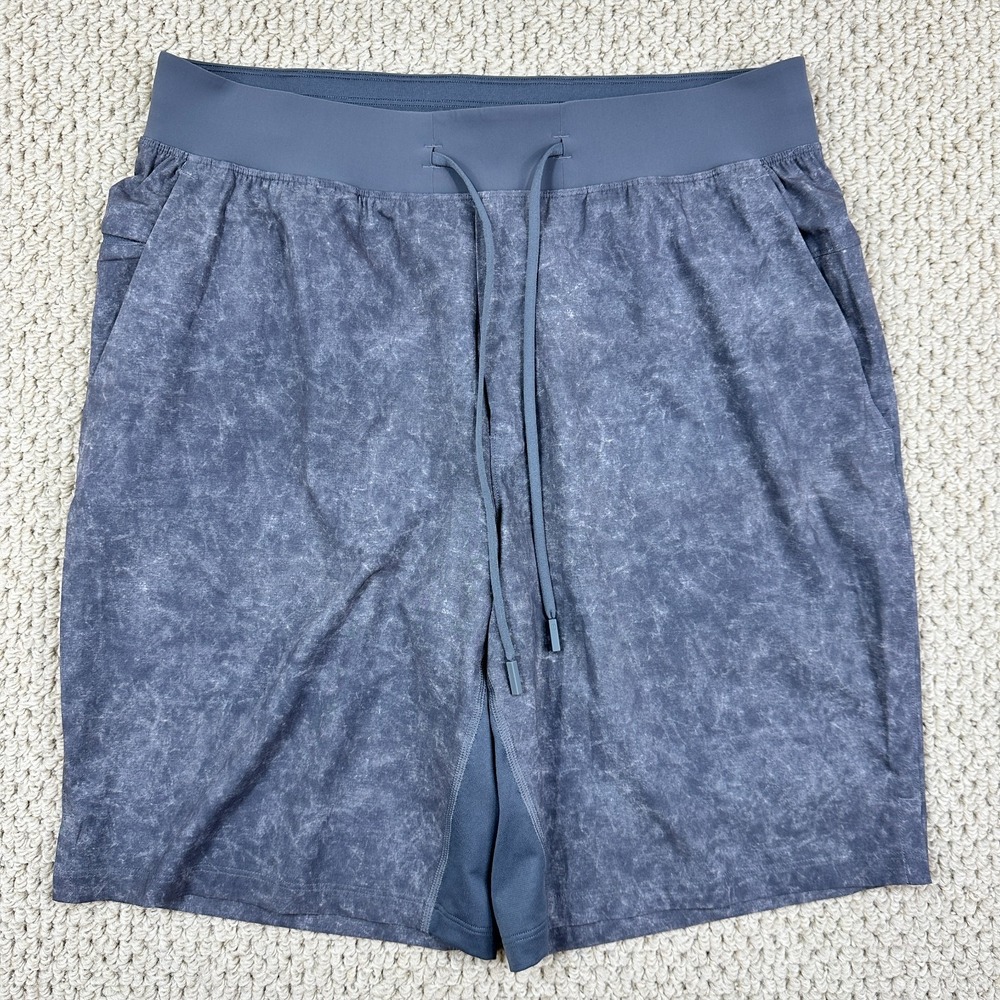 Lululemon T.H.E Shorts 9" Linerless Mens L Gray Gravel Dust Marbled Performance